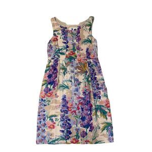 Edme & Esyllte Anthropologie Watercolor Hyacinth Floral Mini Dress Size 2